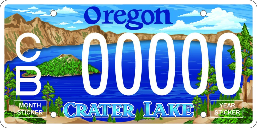 New Crater Lake License Plate