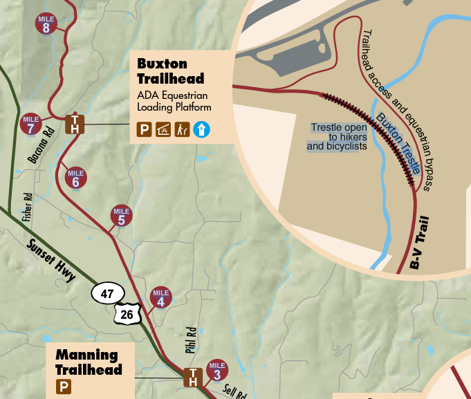 Banks Vernonia Map Section