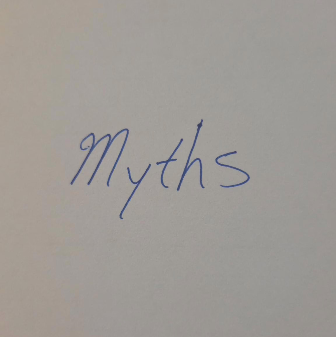Handwritten "Myths"