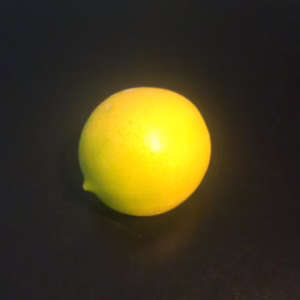 Lemon on black background